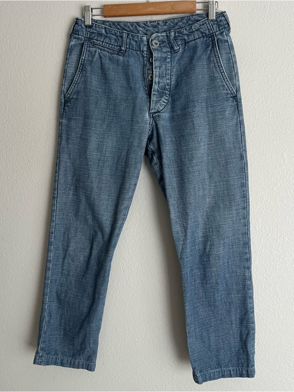 Buck Mason Officer Pant Denim Indigo Canvas Size 28